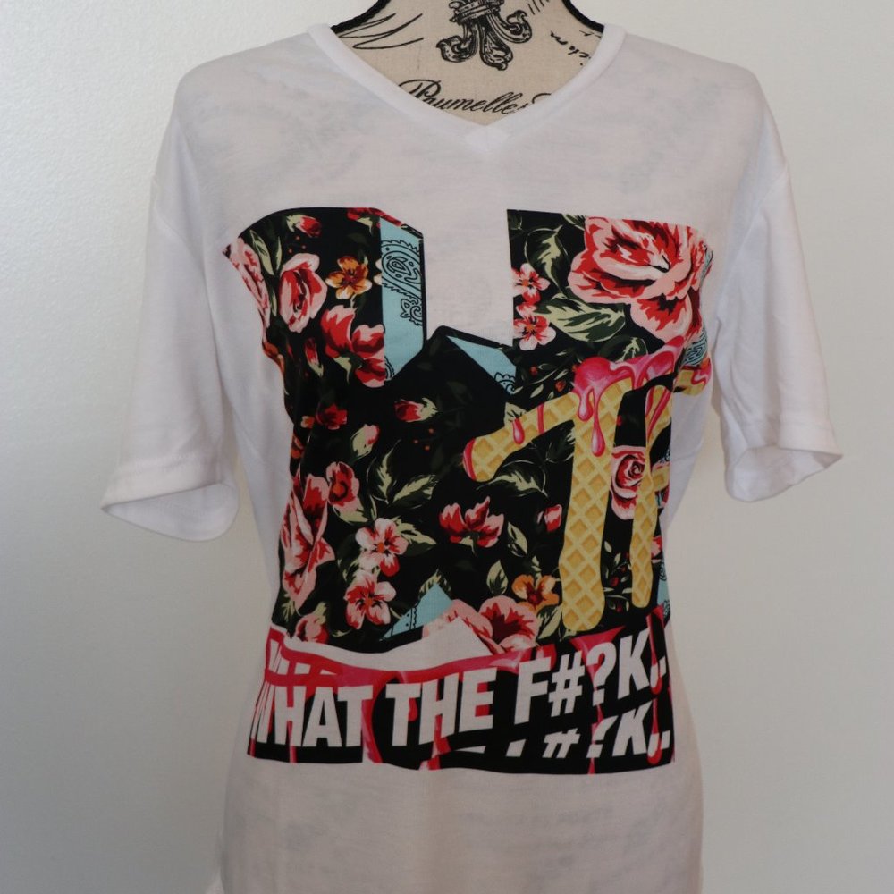 NEW WTF Floral T-Shirt E1 Syndicate